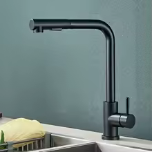 Waterfall Pull-Out Kitchen Faucet - Matte Black