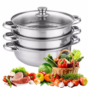 3-Tier Stainless Steel Steamer Pot