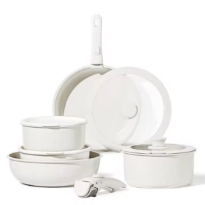 Premium 11-Piece Cookware Set with Detachable Handle